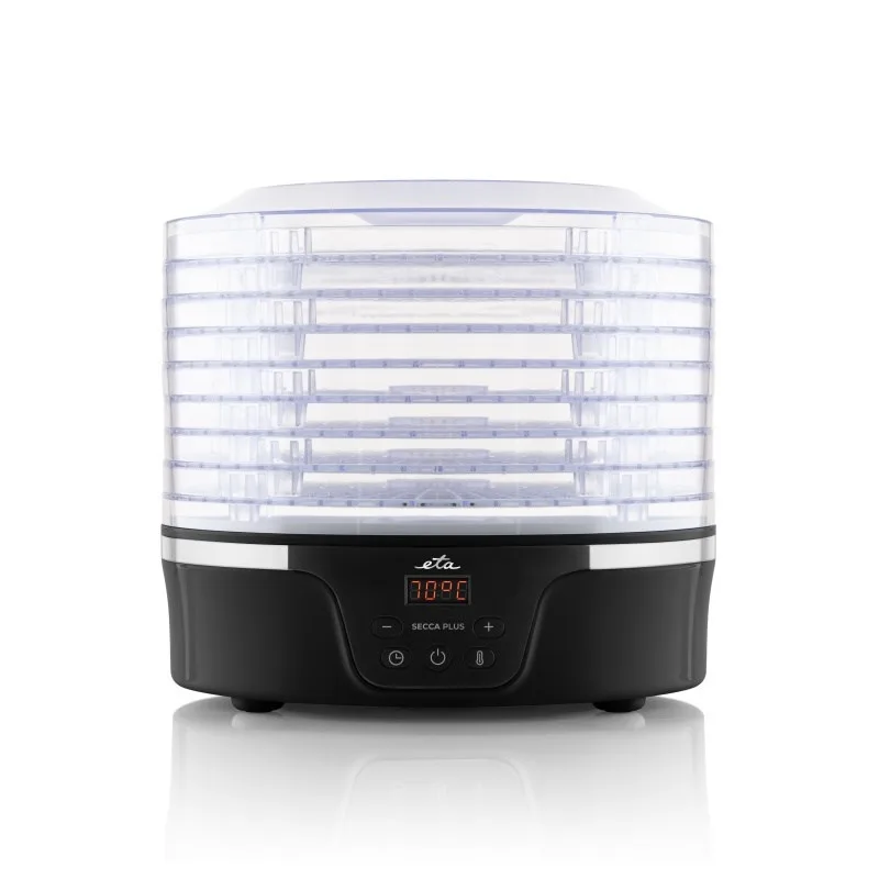 Deshidrator de alimente ETA Secca Plus 8301 90000, 380 W, 8 niveluri, 35-70 °C, afisaj LED, negru - imagine 3