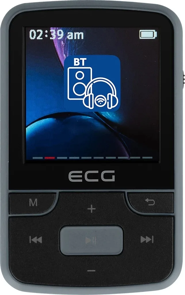 Player Mp3/Mp4, Bluetooth, FM, LCD color 1.54 inch, 32 GB, suport microSD, microfon, gri