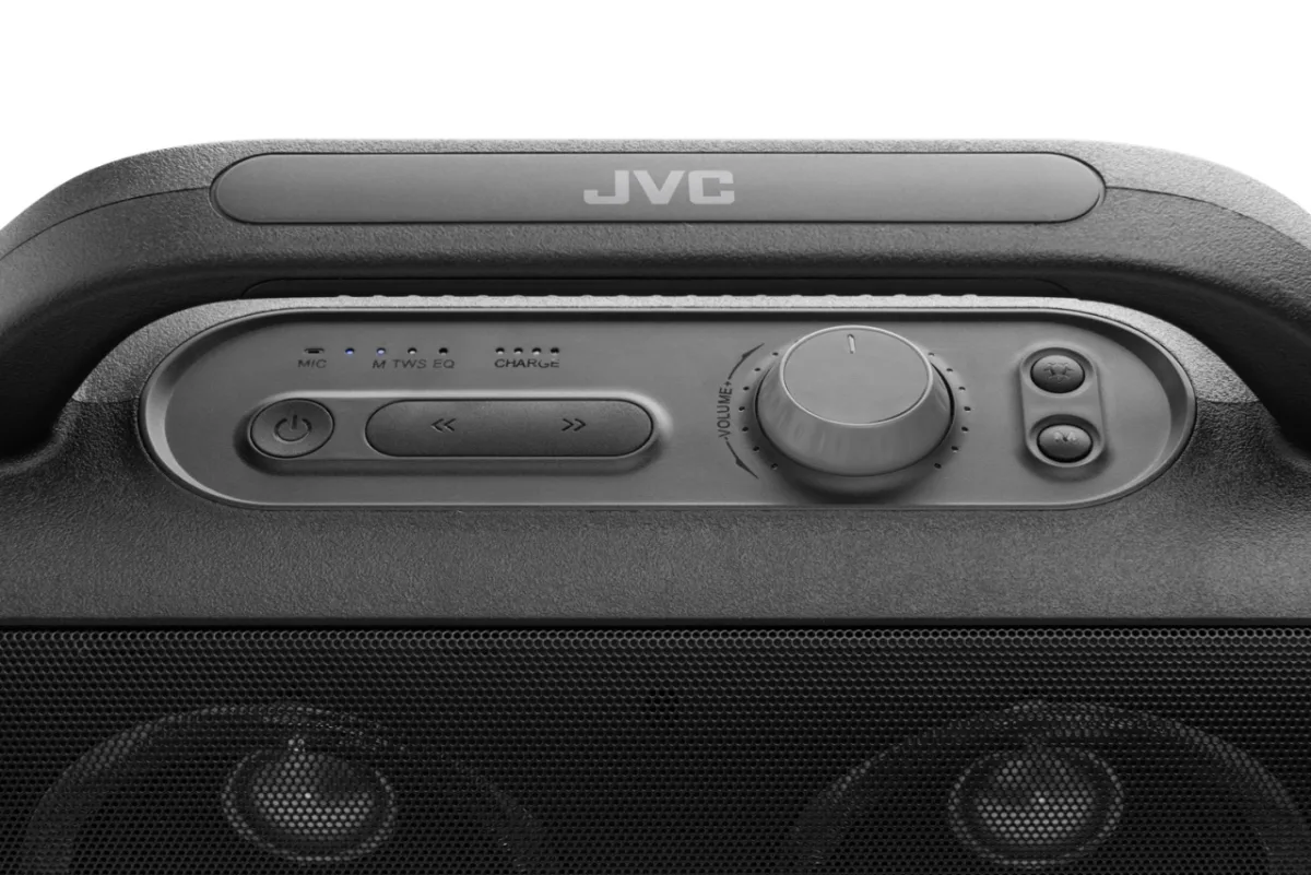 Boxa portabila JVC XS-E843B, 80W, Bluetooth 5.3, baterie Litiu-ion 3,7V/7200mAh, TWS, IPX5, efecte luminoase, negru - imagine 5