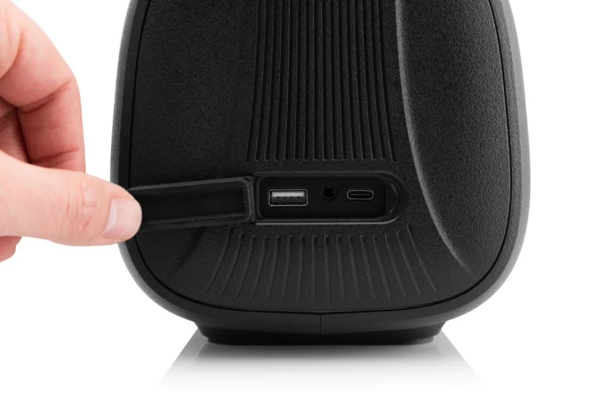 Boxa portabila JVC XS-E843B, 80W, Bluetooth 5.3, baterie Litiu-ion 3,7V/7200mAh, TWS, IPX5, efecte luminoase, negru - imagine 7