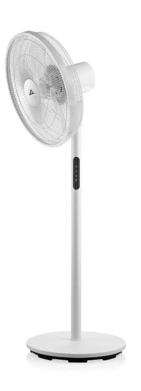 Ventilator cu picior ETA Breezo 460790000, design de lux, 60 W, 45 cm, 4 viteze, 5 palete, oscilatie, temporizator, LED, telecomanda, alb - imagine 5