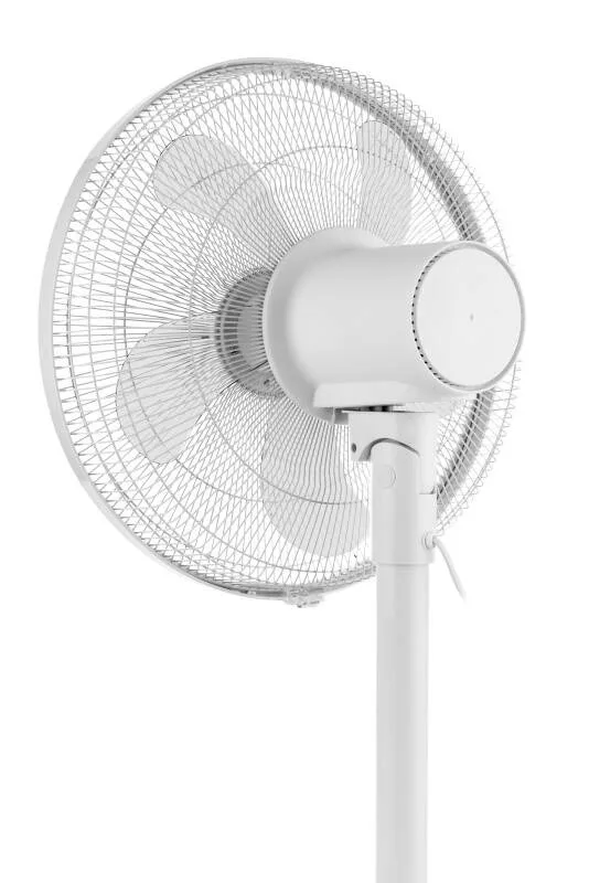 Ventilator cu picior ETA Breezo 460790000, design de lux, 60 W, 45 cm, 4 viteze, 5 palete, oscilatie, temporizator, LED, telecomanda, alb - imagine 6
