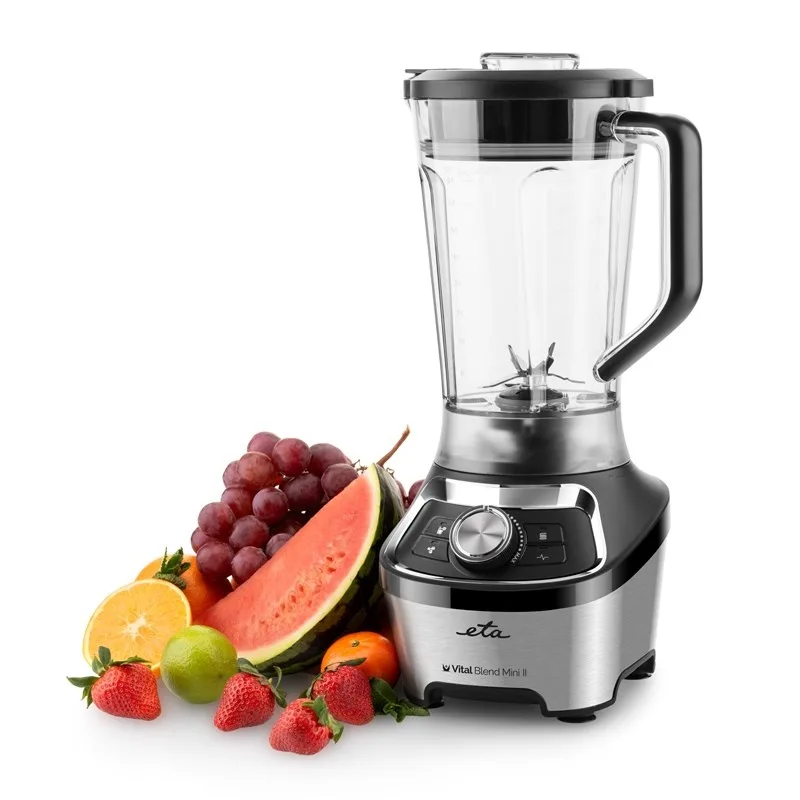 Blender de masa ETA Vital Blend Mini II 5100 90000, 1200W, 1.85 litri, 3 programe, otel inoxidabil, negru