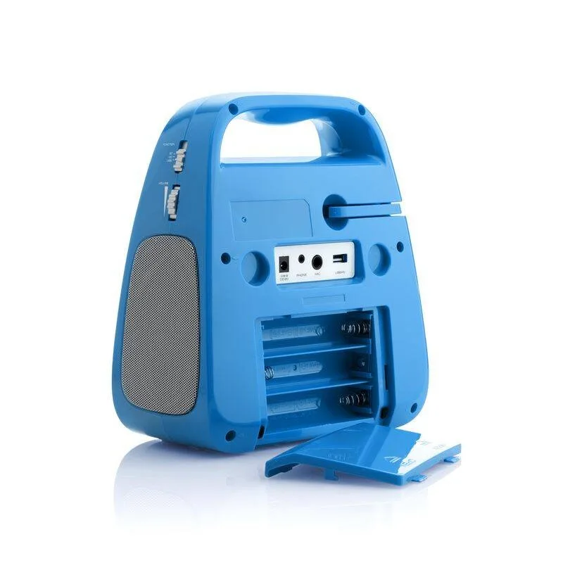 CD player cu Bluetooth si functie karaoke GoGEN DECKO, USB, MP3, Microfon, Albastru - imagine 6