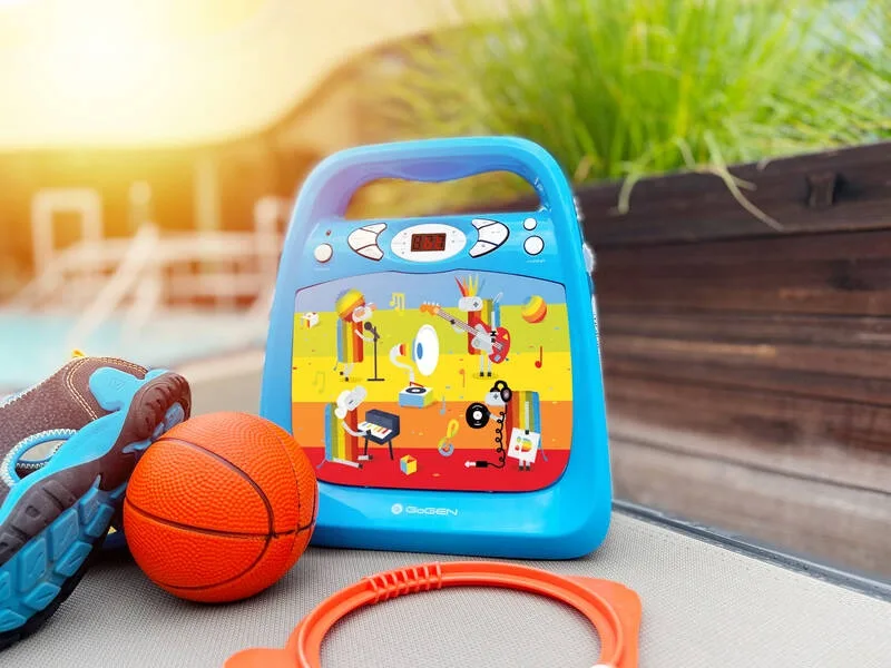 CD player cu Bluetooth si functie karaoke GoGEN DECKO, USB, MP3, Microfon, Albastru - imagine 8