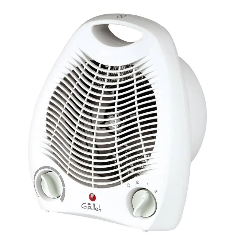 Aeroterma Gallet H 500, 2 niveluri de putere 1000 W/2000 W, termostat, alb