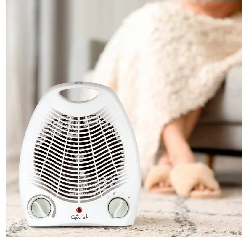 Aeroterma Gallet H 500, 2 niveluri de putere 1000 W/2000 W, termostat, alb - imagine 3
