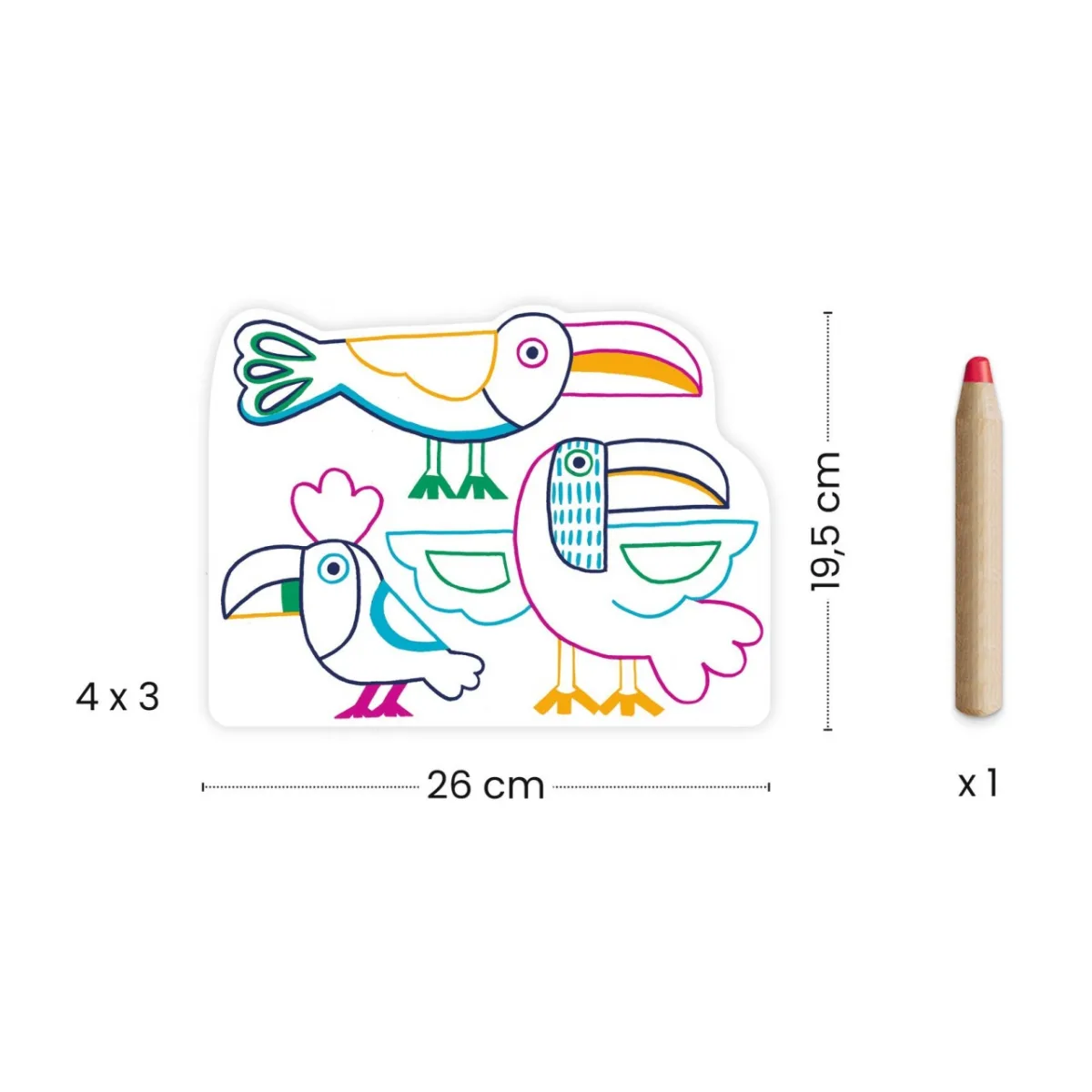 Joc de desenat Familii de animale, Djeco - imagine 5