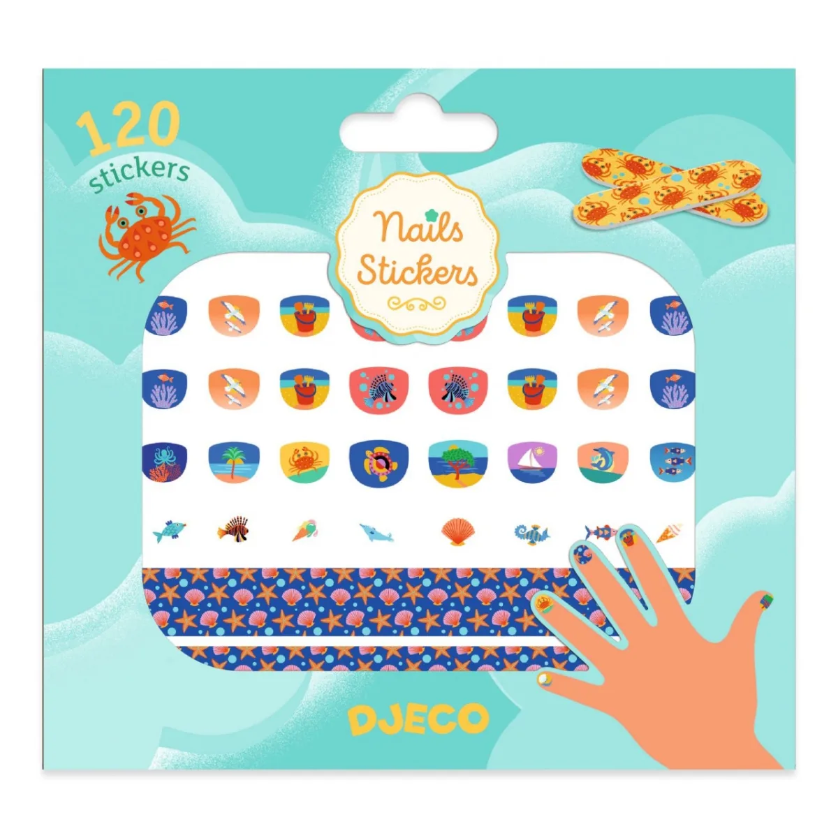 Stickere pentru unghii model mediteranean, Djeco - imagine 4