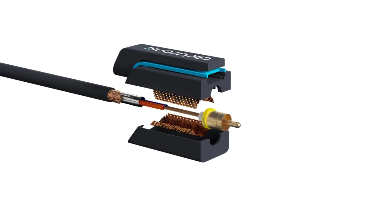 Cablu audio-video Profesional 1x RCA tata-tata 3m 75ohm cupru AWG23 aurit Clicktronic - imagine 3
