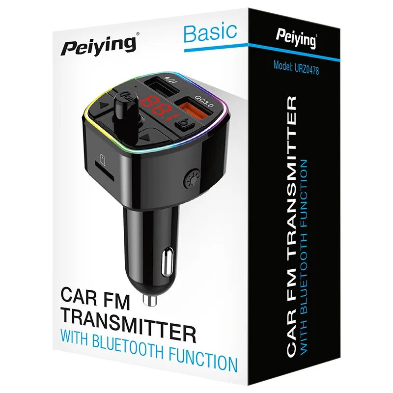 Modulator FM audio Bluetooth QC3.0 2x USB Peiying URZ0478 - imagine 4