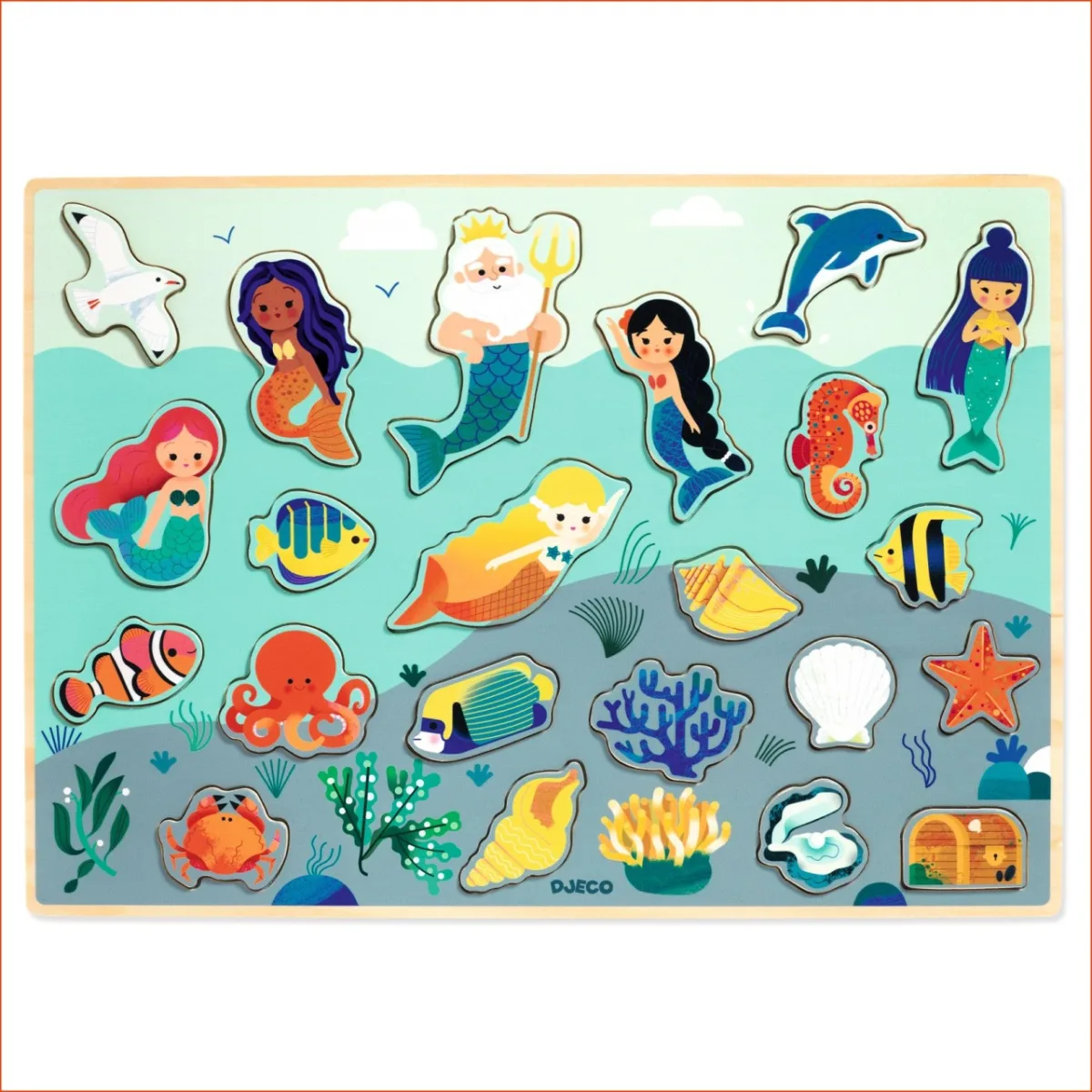 Puzzle lemn Ocean, Djeco - imagine 4