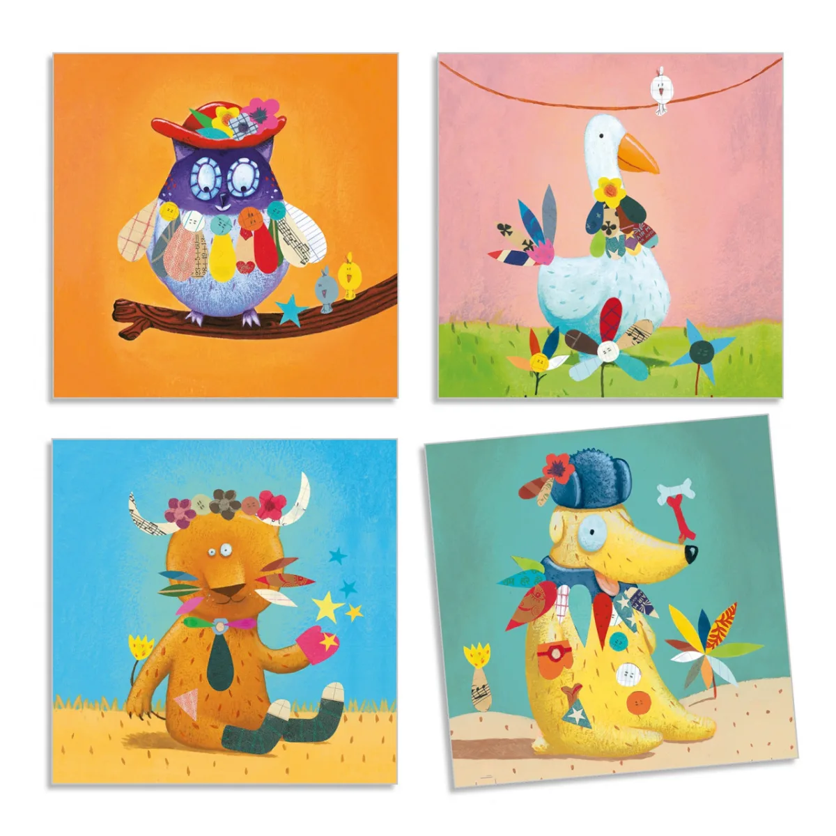 Joc creativ cu stickere Creeaza animale, Djeco - imagine 3