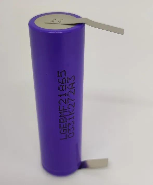 Acumulator Li-Ion 18650 LG 2200mAh 10A 3.7V cu lamele sudate LGEBMF21865 - imagine 2