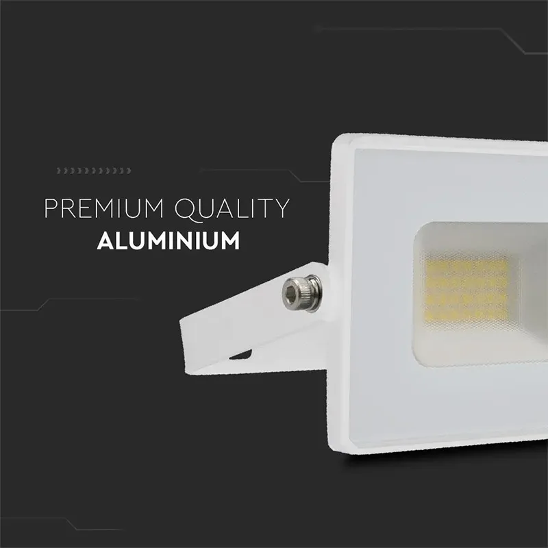 Reflector LED SMD 20W 6500K alb rece 1620lm IP65 alb V-Tac SKU-215951 - imagine 8