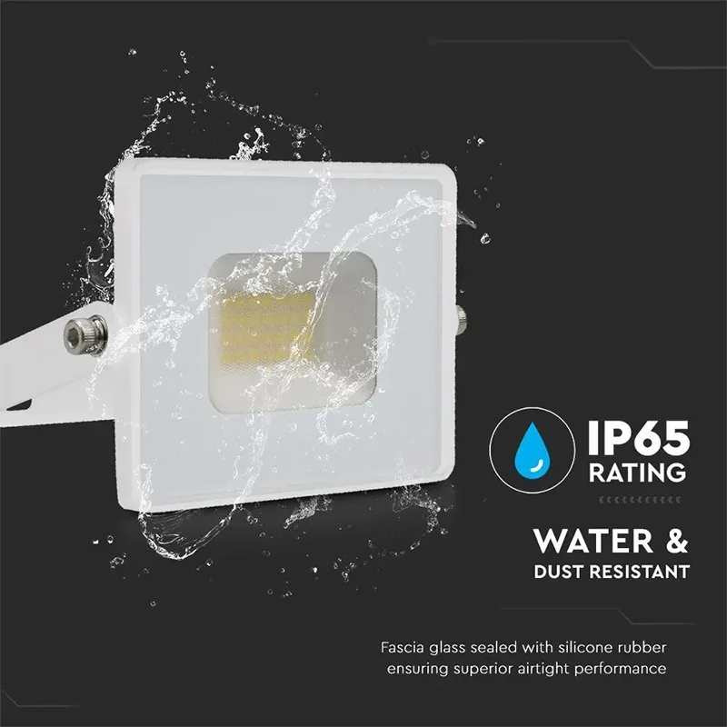 Reflector LED SMD 20W 6500K alb rece 1620lm IP65 alb V-Tac SKU-215951 - imagine 7