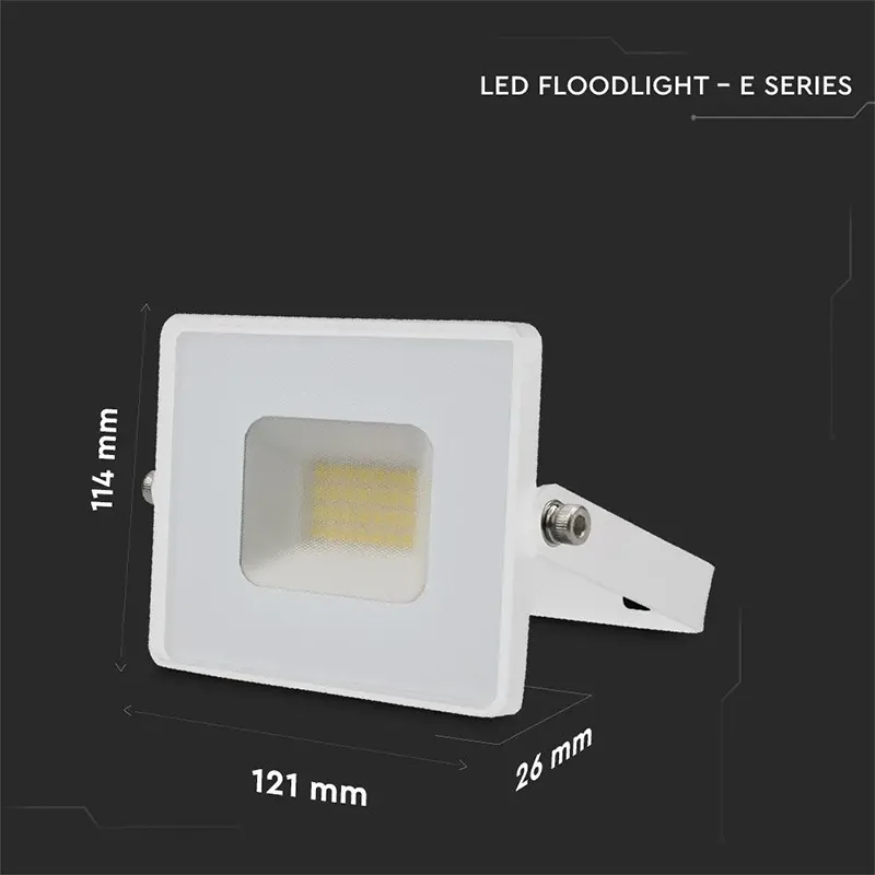 Reflector LED SMD 20W 6500K alb rece 1620lm IP65 alb V-Tac SKU-215951 - imagine 3