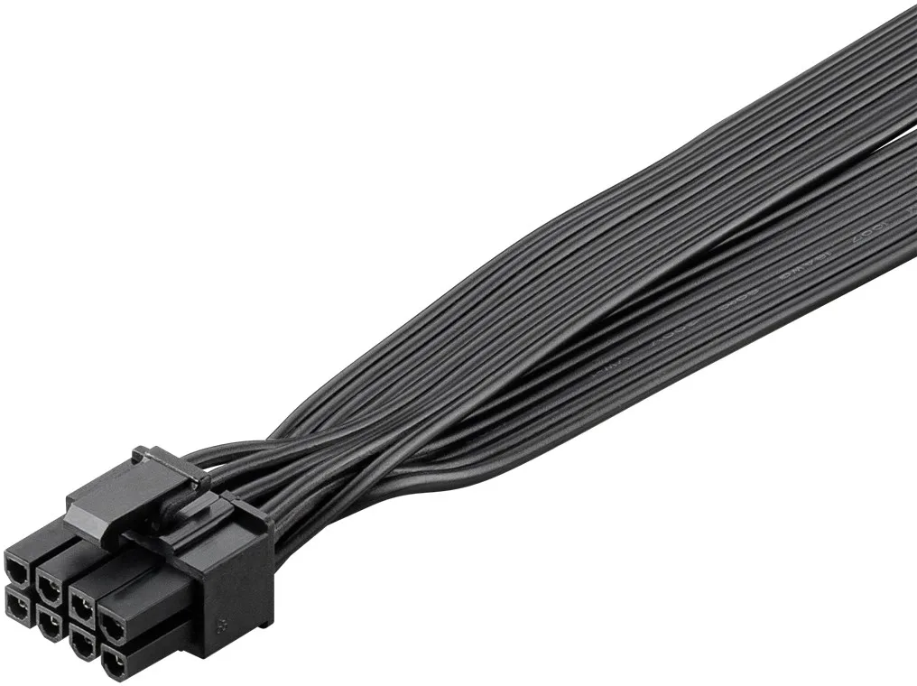 Cablu adaptor de alimentare ATX cu 8 pini tata la 6+2 tata pentru placa video PCI Express 0.23m Goobay 59714 - imagine 2