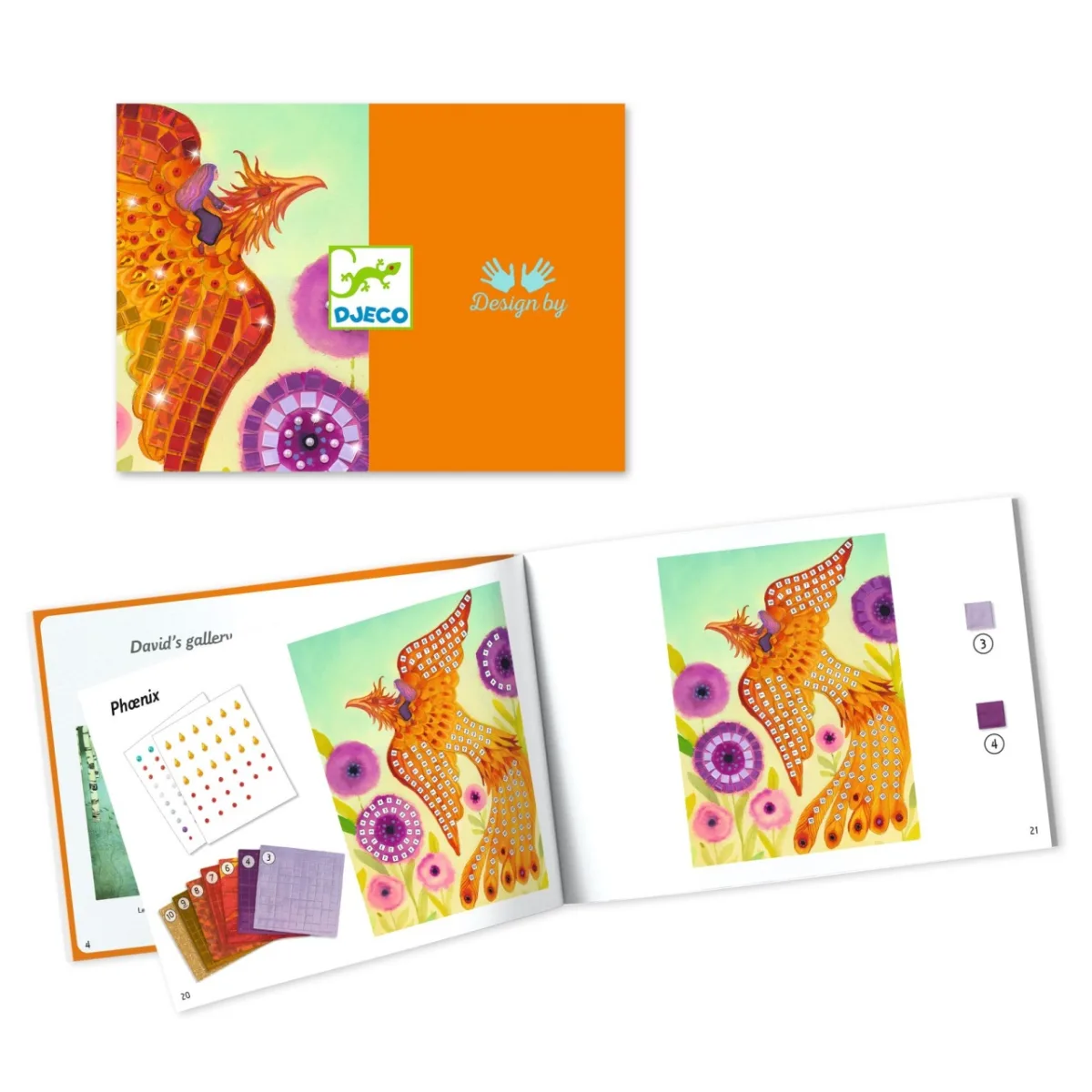 Joc creativ mozaic Creaturi mitice, Djeco - imagine 4