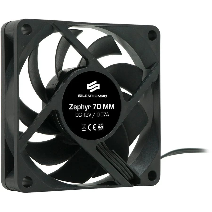 Ventilator SILENTIUM PC Zephyr 70 70x70x15mm 12V 0.18A 2000RPM 3-pin SPC013 - imagine 2