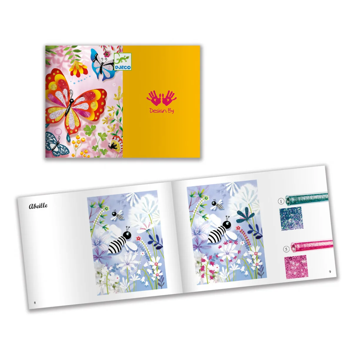 Joc creativ cu sclipici Fluturi, Djeco - imagine 5