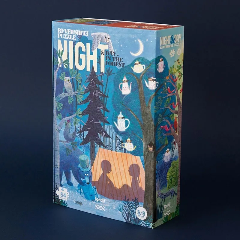 Puzzle reversibil Zi si noapte in padure, Londj - imagine 3