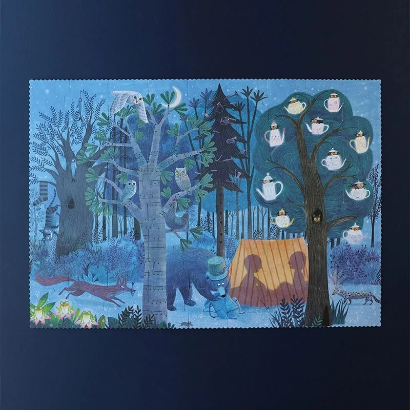 Puzzle reversibil Zi si noapte in padure, Londj - imagine 5