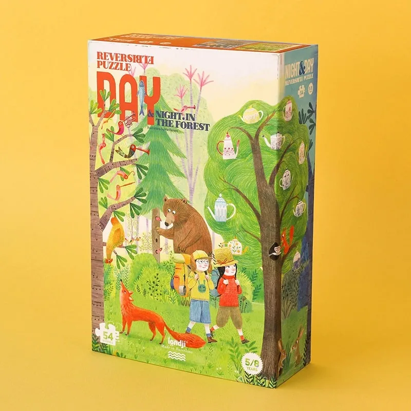 Puzzle reversibil Zi si noapte in padure, Londj - imagine 2