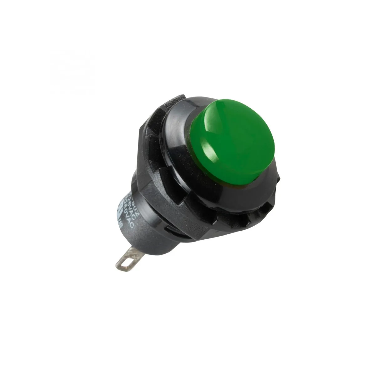 Buton comanda 250V 1 circuit OFF-(ON) 250V/1.5A verde incastrabil 13mm