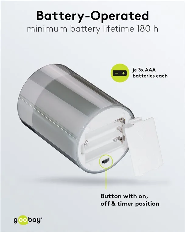 Lumanare LED Real Wax din sticla 7.5x12.5cm Goobay 60371 - imagine 5