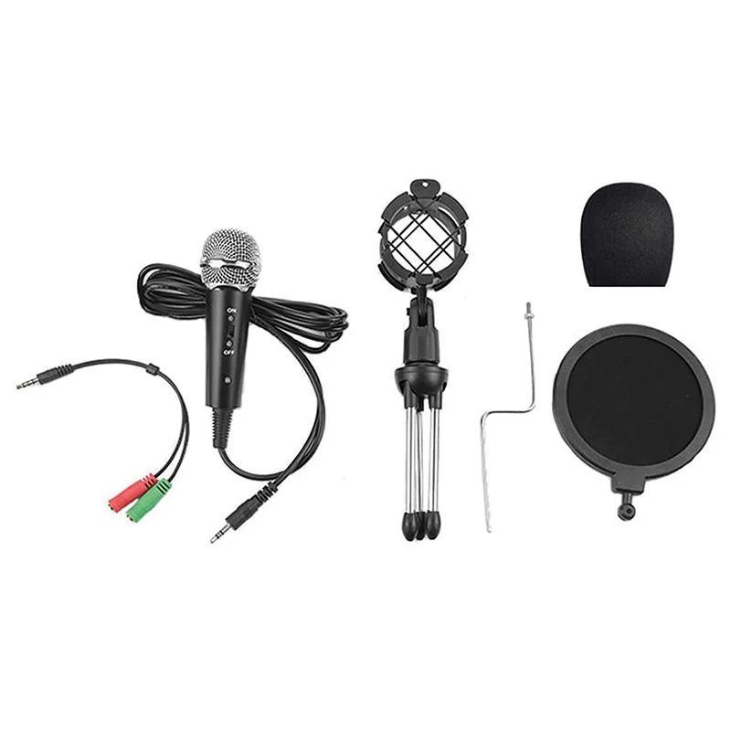 Kit gaming microfon filtru cos trepied Jack 3.5 mm VGMSB VARR - imagine 3