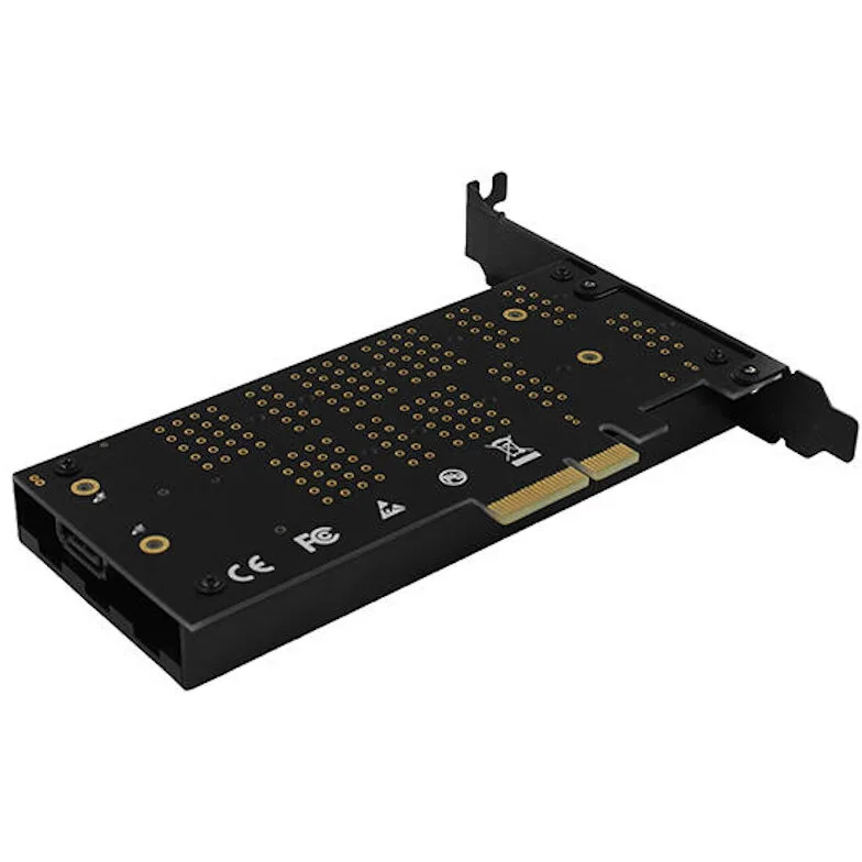 Adaptor Intern PCI-E 3.0 4x - DUAL M.2 SSD (NVMe + SATA) Voltaj Dual Suport SSD max. 110mm + Cooler Activ Axagon PCEM2-DC - imagine 2