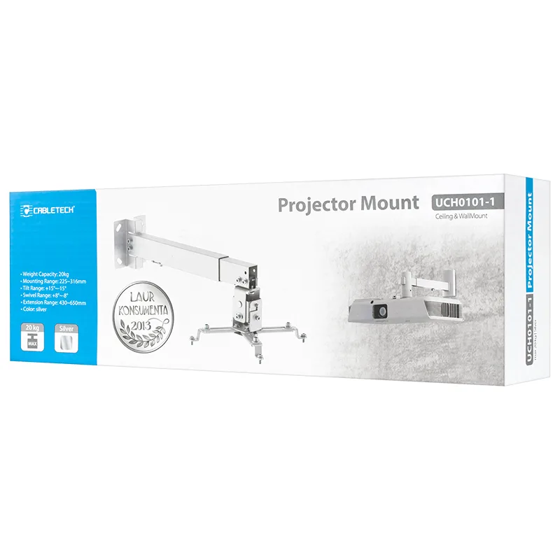 Suport proiector perete/tavan argintiu UCH0101-1 Cabletech - imagine 10
