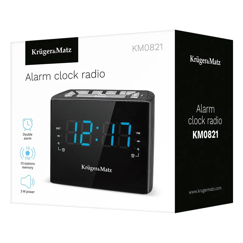 Radio FM cu ceas desteptator Kruger&Matz KM0821 Afisaj LED - imagine 4