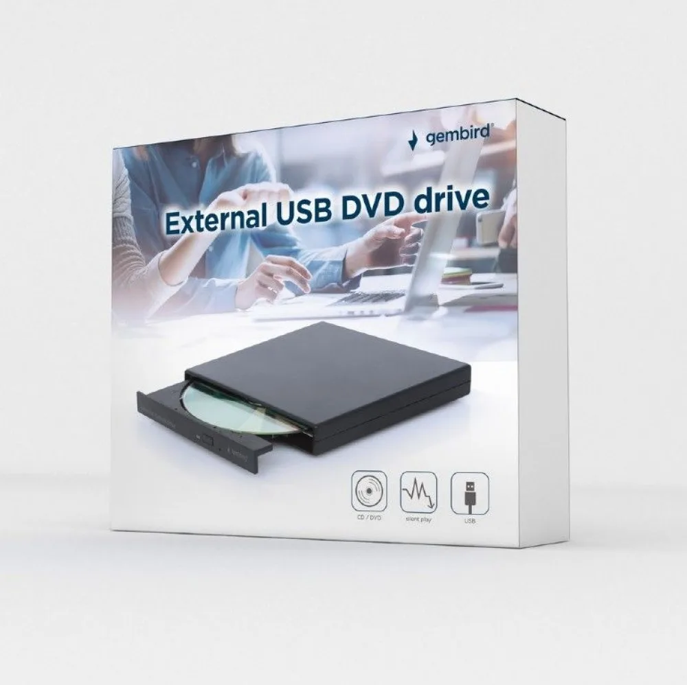 DVD-RW extern GEMBIRD interfata USB 2.0 argintiu DVD-USB-04 - imagine 2