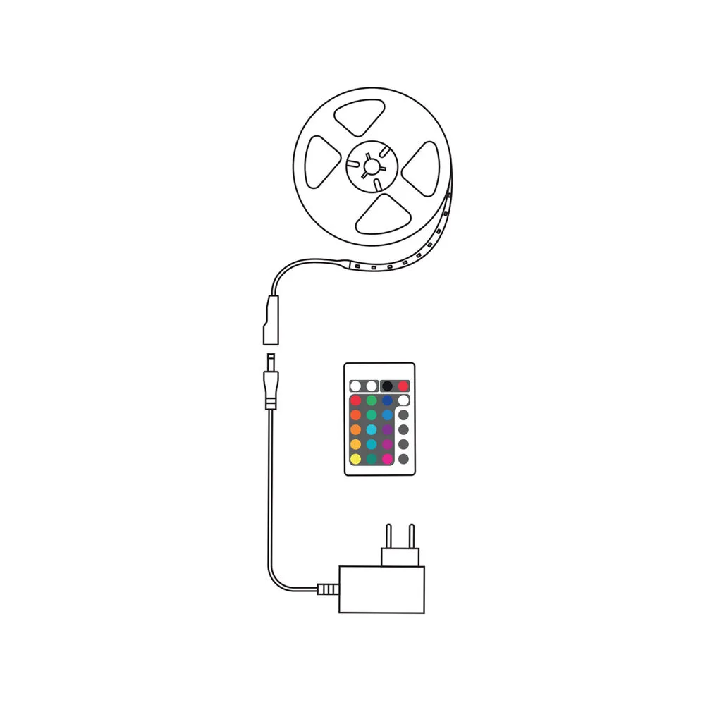 Banda LED Smart Modee 12W telecomanda 2700K +RGB 680lm IP20 5m MSL-LS12W5MRGB2700K-R - imagine 2