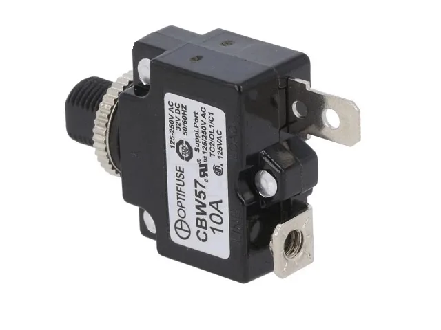 Siguranta termica 10A Imax1kA 125V 250V 32VDC 50VDC OPTIFUSE CBW57-EL4-10A - imagine 2