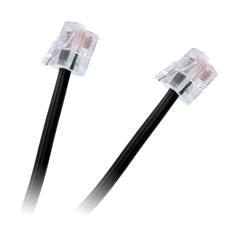 Cablu telefon extensie negru 10m RJ11