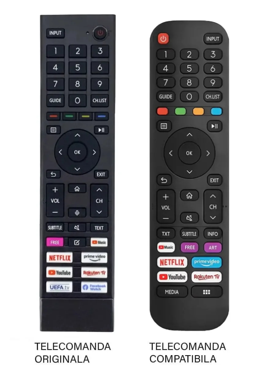 Telecomanda inlocuitoare TV Hisense ERF3B80H compatibila cod ER1169-N /MFY1159 (423-2)