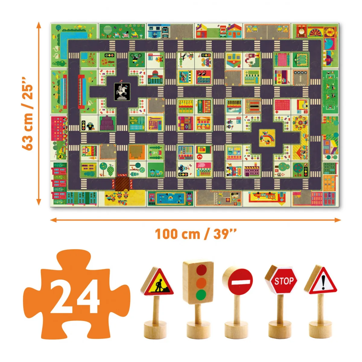 Puzzle Pop to play Orasul, Djeco - imagine 4