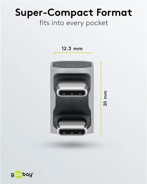 Adaptor USB-C3.1 mama - USB-C tata la 180 in forma de U Thunderbolt 3 /4 Goobay 74446 - imagine 4