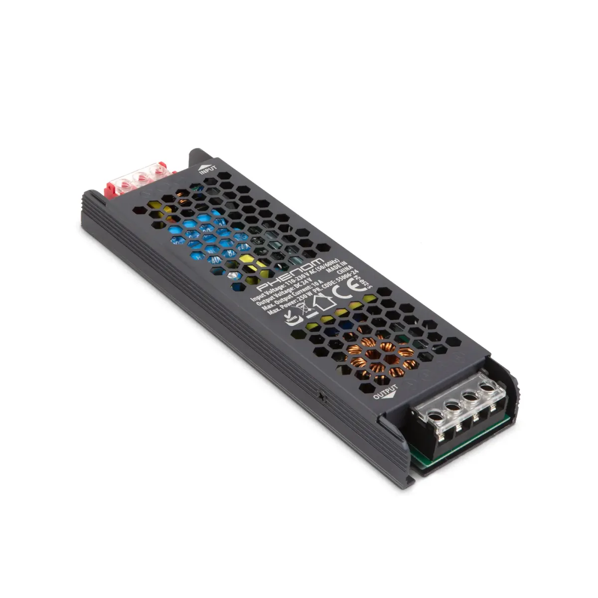 Sursa de alimentare stabilizata 24V DC 250W 10A 208x63x25mm PHENOM 55006-24