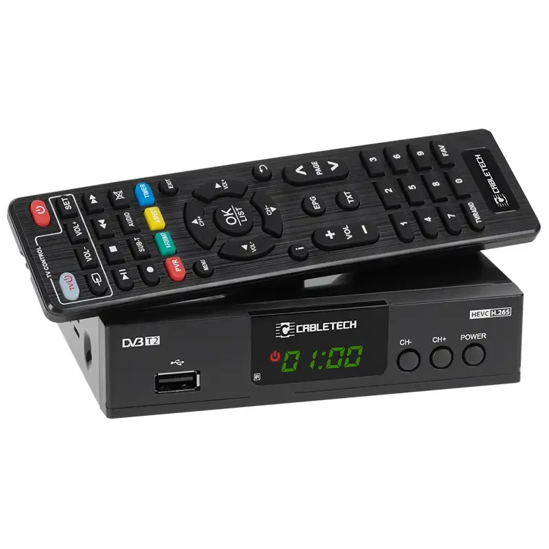 Tuner DVB-T2 /DVB-T H.265 HEVC LAN CABLETECH URZ0338A