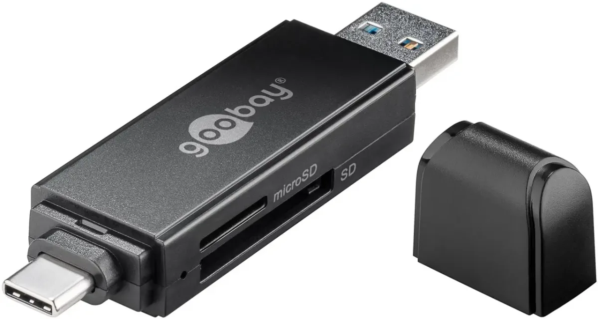 Cititor card reader USB 3.0 si USB TYPE C pentru SDXC SDHC MicroSD si SD Goobay 58261