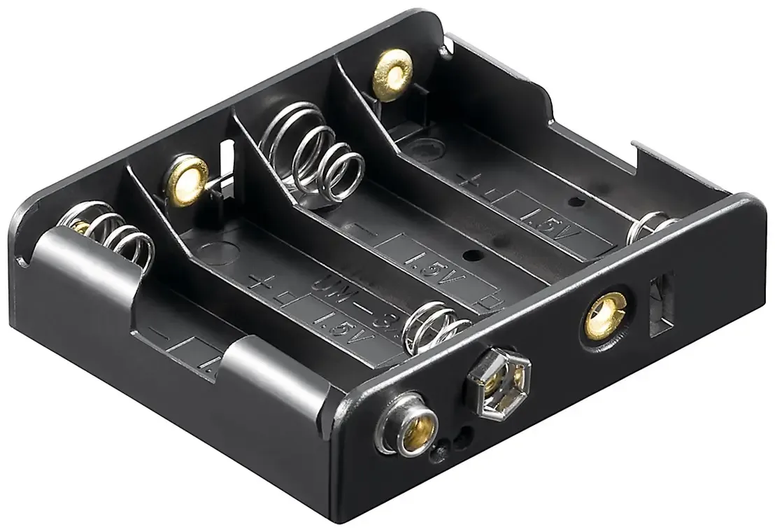 Suport baterii 4x AA R6 cu mufa de Tip 9V 11448 Goobay