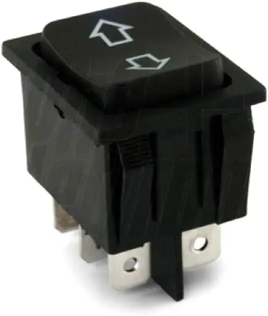 Buton comutator 12V 35A (MOM)-OFF-(MOM) fara retinere 28x22mm negru GBC 24.5550.00