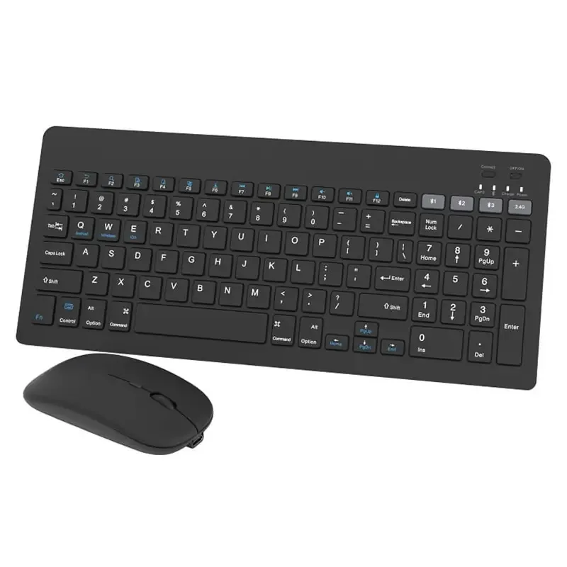 Set Wireless OMEGA OKM2658B tastatura ultra-subtire si mouse ultra-usor elegant negru