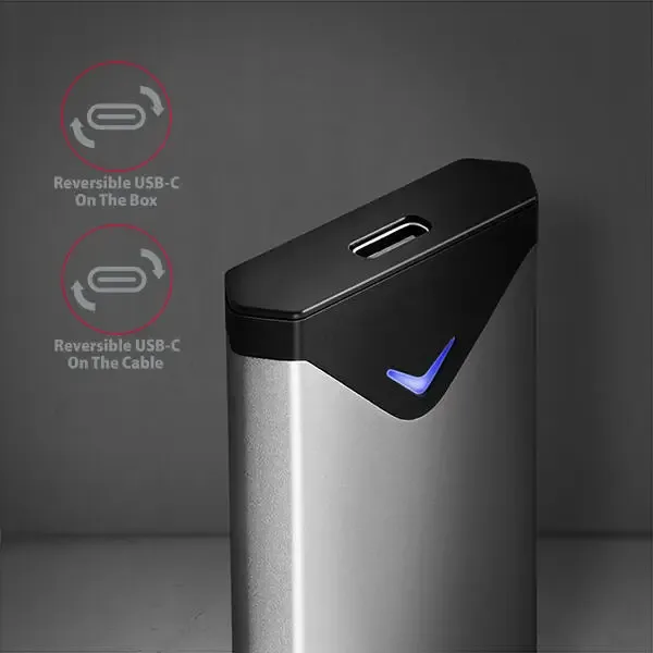 Adaptor Extern AXAGON EEM2-UG2 USB-C 3.1 Gen 2 M.2 NVMe SSD Suport SSD 42-80mm - imagine 2