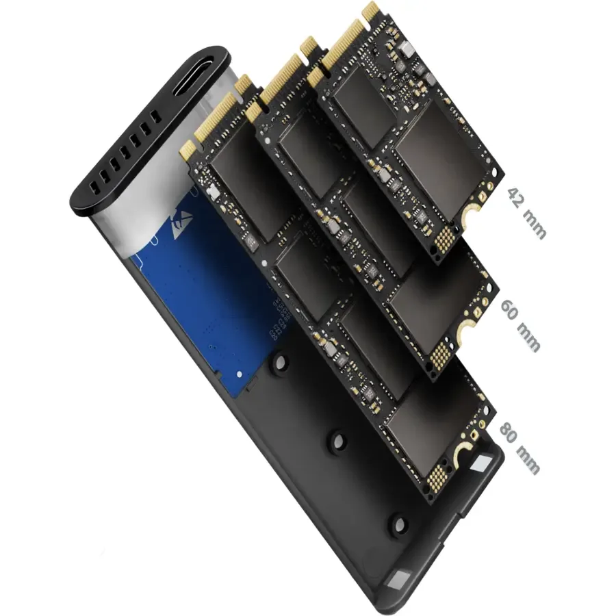 Rack Extern AXAGON EEM2-SG2 USB-C 3.2 M.2 NVMe gri - imagine 6