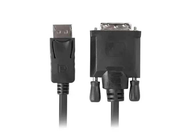 Cablu DisplayPort v1.2 mufa tata la DVI-D 24+1 mufa tata 3m 1080p negru LANBERG CA-DPDV-10CU-0030-BK - imagine 2